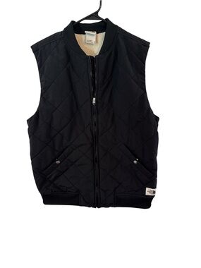 The North Face Men's Black Quilted Fleece-Lined Vest